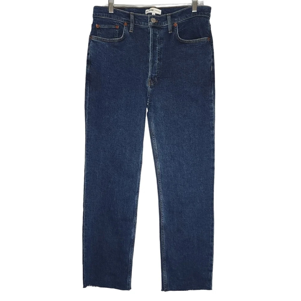 Re/Done High Rise Stove Pipe Jeans